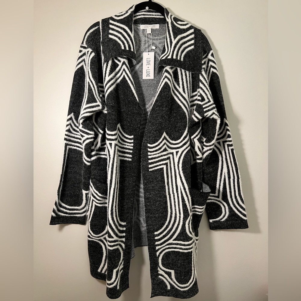 Love + Luxe Heart Cardigan Sweater (small)